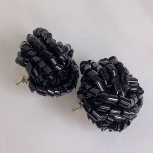 Twisted Glass Bead Stud Earrings